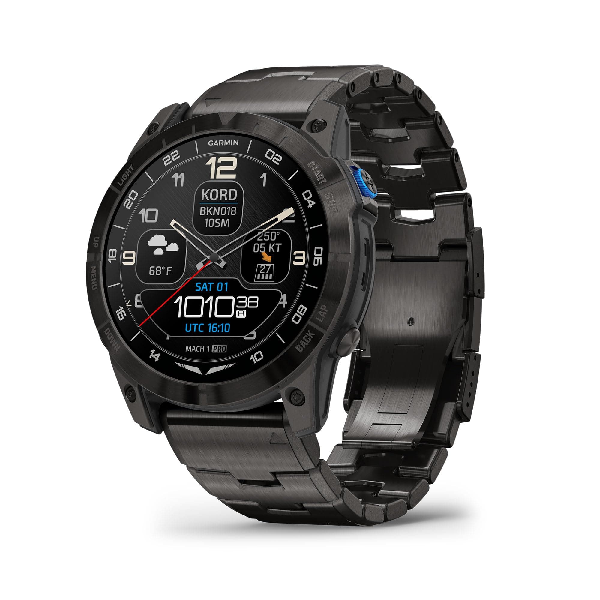 Garmin D2 Mach 1 Pro Aviator Smart Watch with GPS Mobile Map, Aviation Weather, Health & Wellness Features, AMOLED Display and Built-in Flashlight