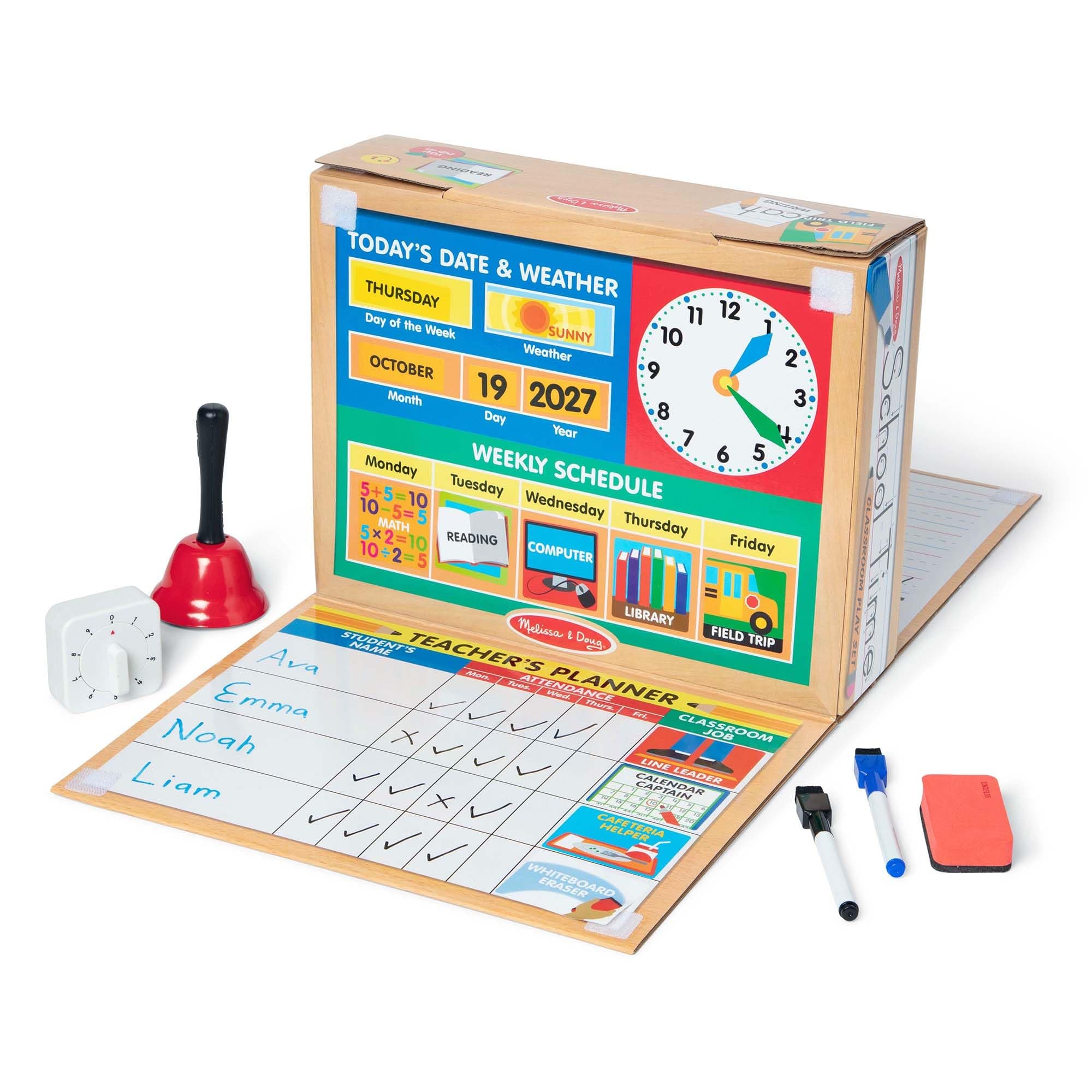 School Time! Classroom Play Set Game - Be Teacher or Student - FSC Certified