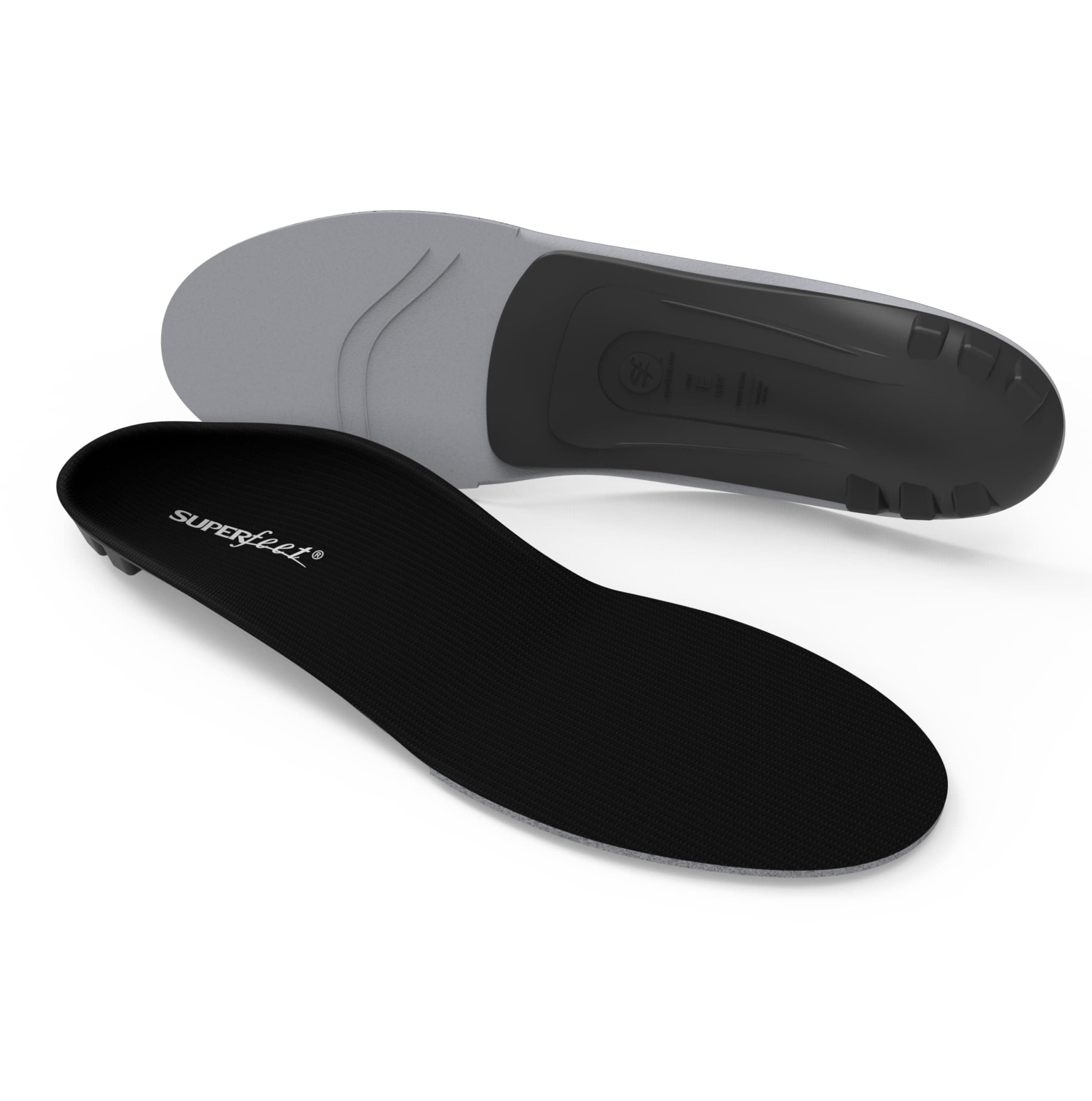 All-Purpose Support Low Arch Insoles (Black) for Active Lifestyle with Low Arch Support - 5.5-7 Men / 6.5-8 Women