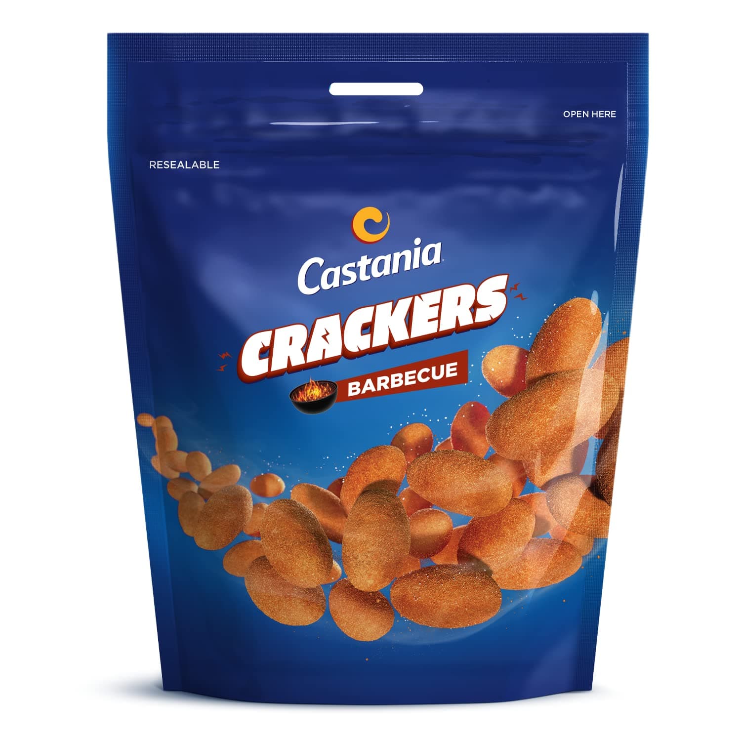 Castania Coated Peanuts Crackers, Barbecue Flavor - 100g
