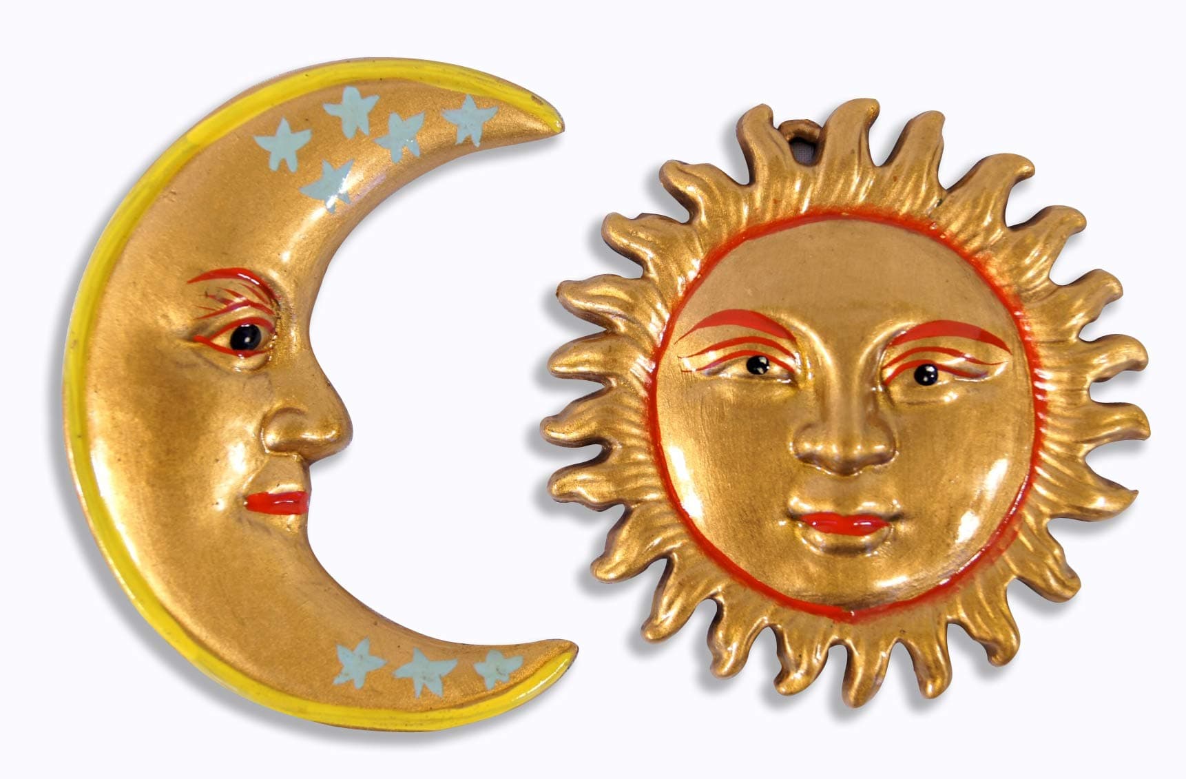 Hand Painted Assorted Sun Moon Refrigerator Magnet (Set of 2)
