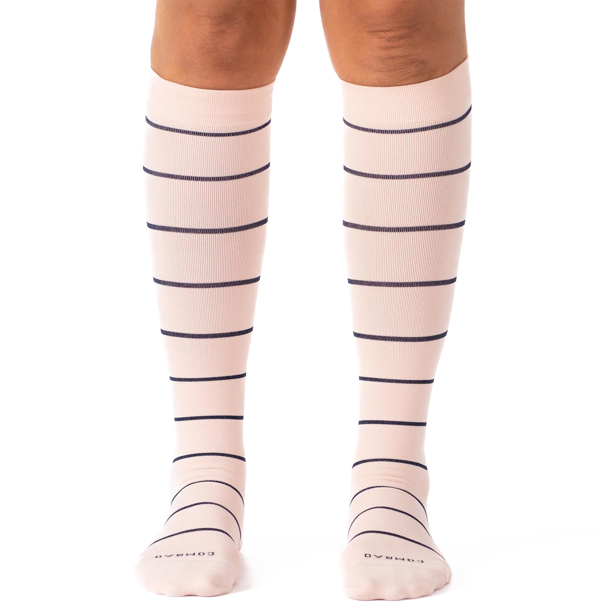 Comrad Nylon Knee High Socks - 15-20mmHg Graduated Compression Socks - Soft & Breathable Support Unisex Socks