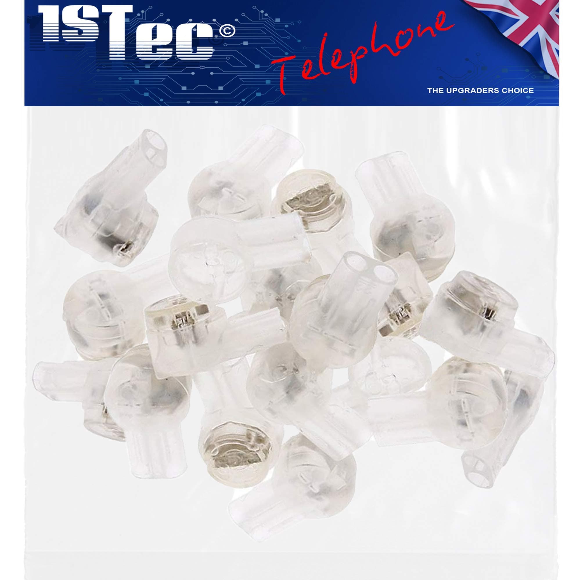 25 x Genuine BT 2 Wire 8A External Internal Waterproof Gel Filled Crimp Connectors for Joining Solid Core Telephone or Alarm Cable Connecting Block Repairs Splice or Join Phone Wires 25 Pack