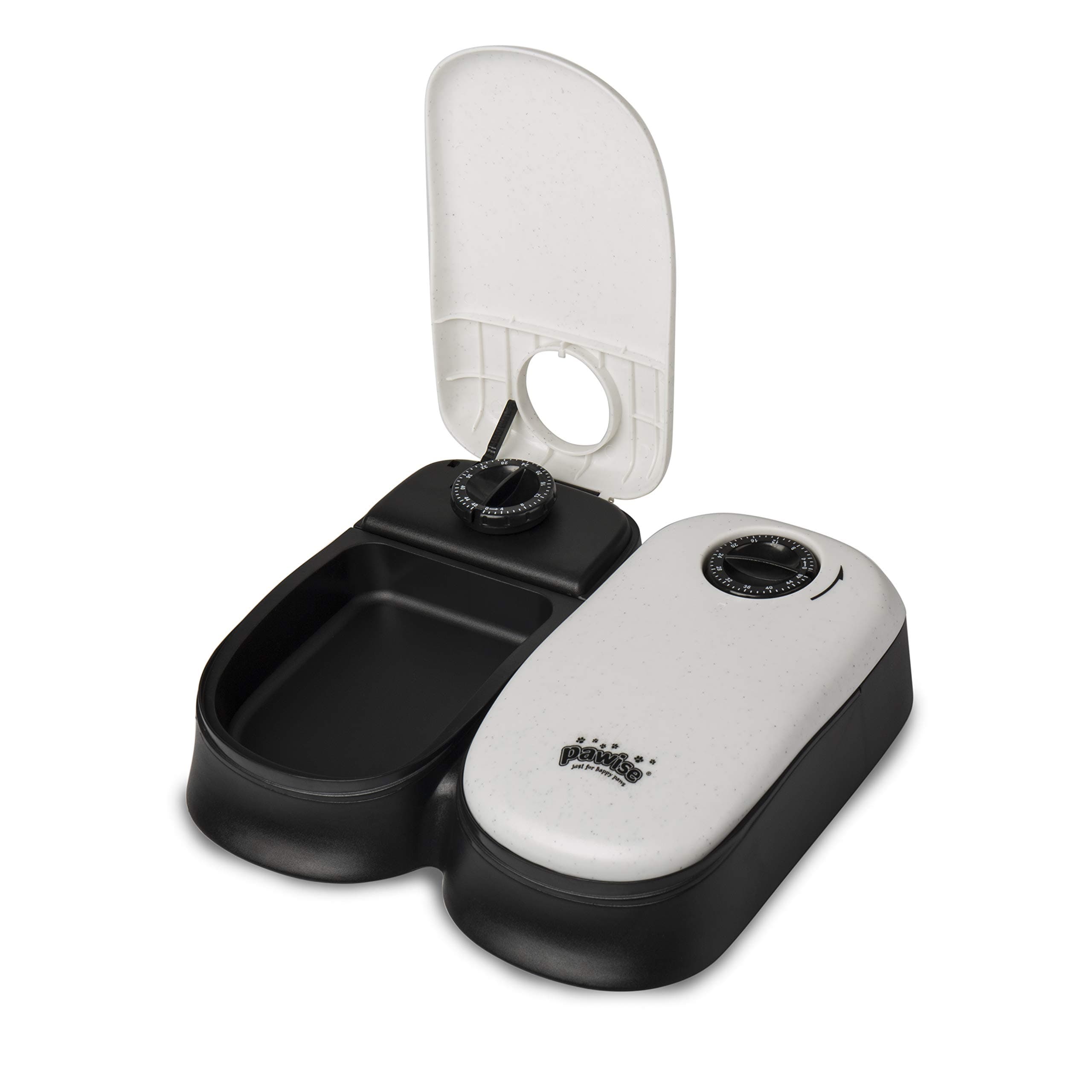 Pet Feeder Timer, Automatic Pet Feeder Station 2 Meals 600 ML Auto Pet Feeders Food Dispenser for Dogs Cats & Small Animals with Removable Bowls