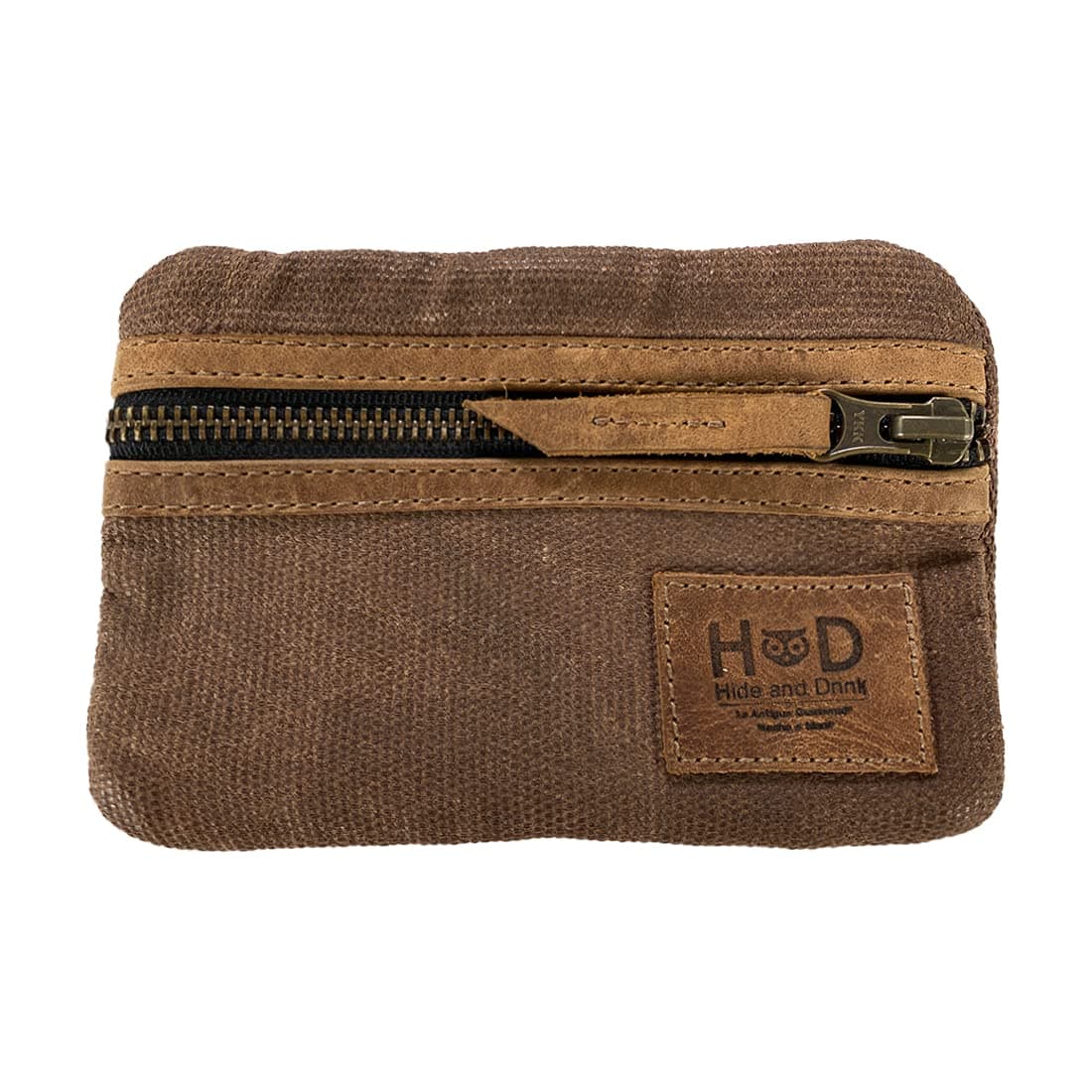Hide & Drink, Multi-Tool Pocket Pouch, Compact Multipurpose EDC Zippered Bag, Mini Camping Tool Case, Waxed Canvas, Knife Holster, Handmade Slim Organizer
