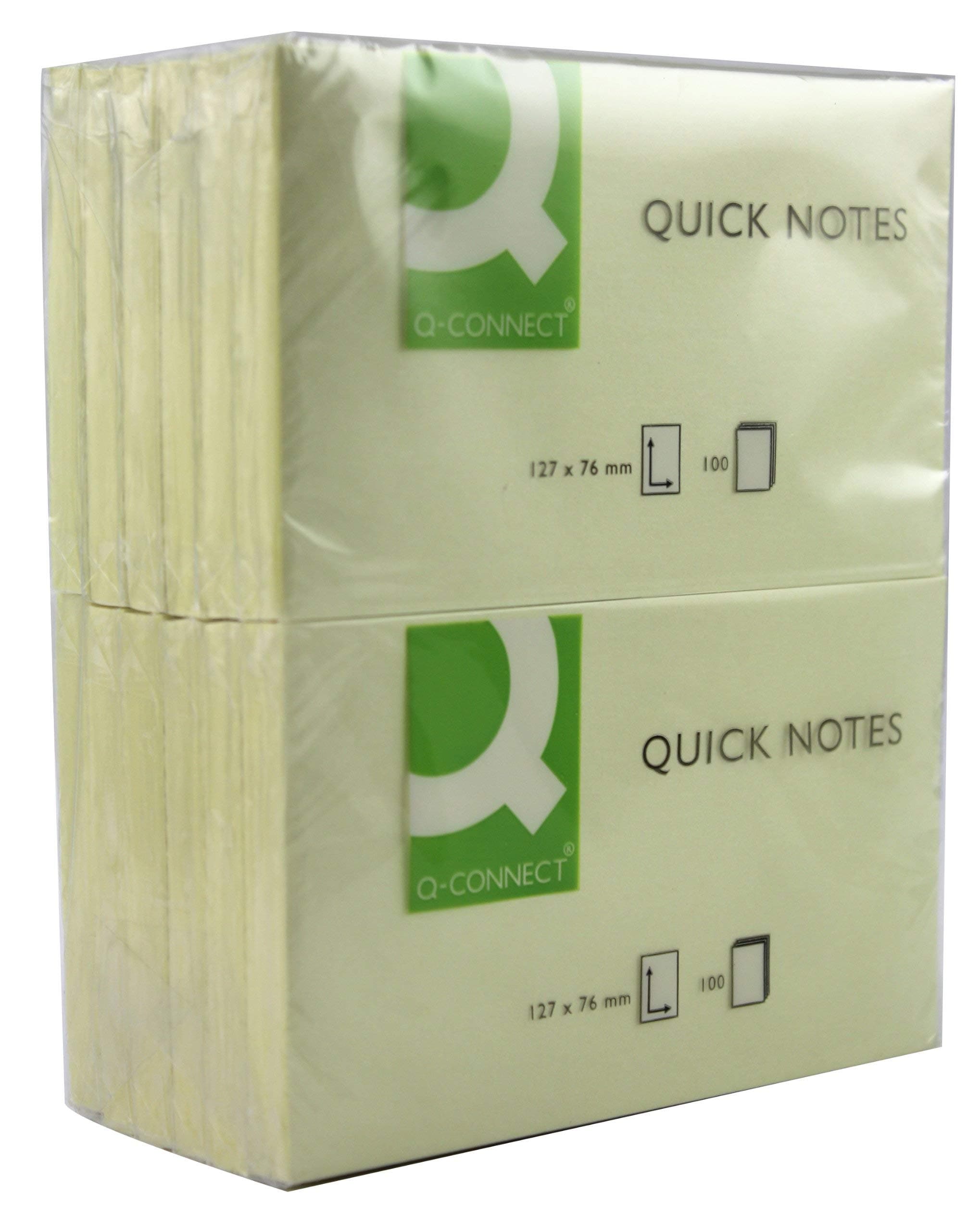 76 x127mm Quick Note Repositionable Pad - Yellow,12