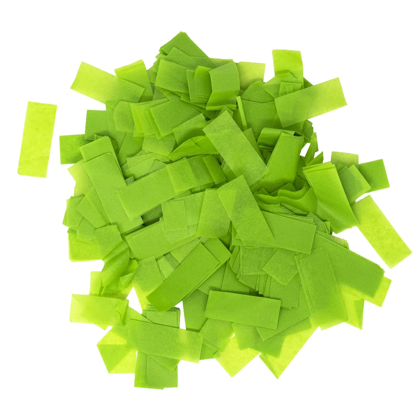 Biodegradable Tissue Confetti Rectangles, Light Green Color – Ultimate Confetti Fluttering Tissue Paper for Confeti Cannon and Launcher Use, Table Decorations, and More (20 Handfuls per Bag, 1 lb)