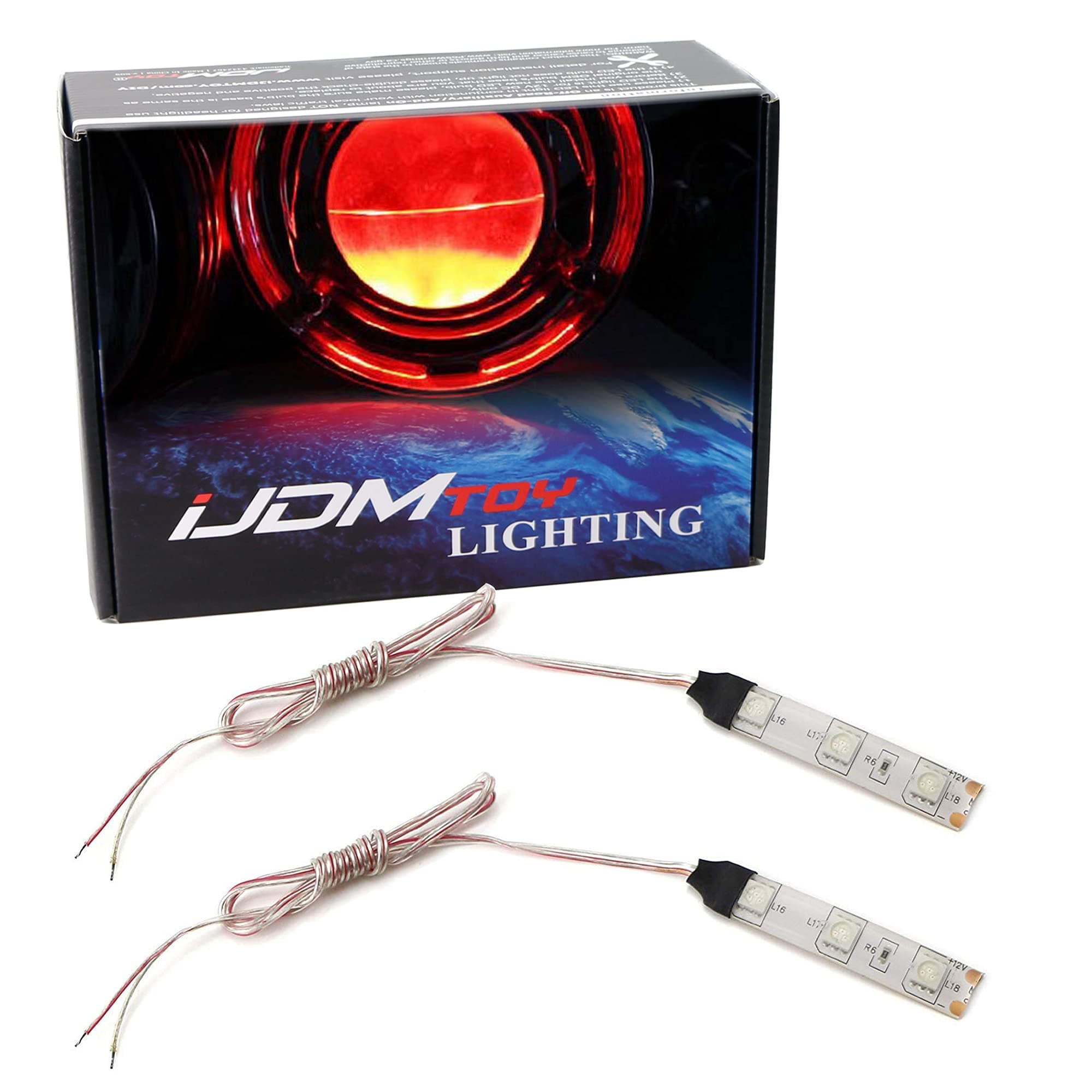 Sports Hot Red Devil Demon Eye LED Strips Modules Compatible With Projector Headlights Retrofit