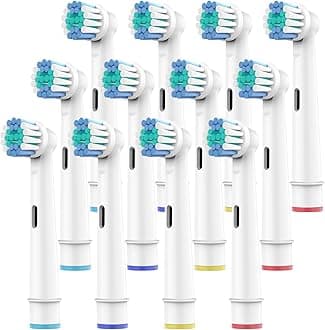 Toothbrush Heads for Oral B, 12 Pack Professional Electric Toothbrush Replacement Heads Medium Soft Dupont Bristles Replacement Toothbrush Heads Precision Clean Brush Heads Refills
