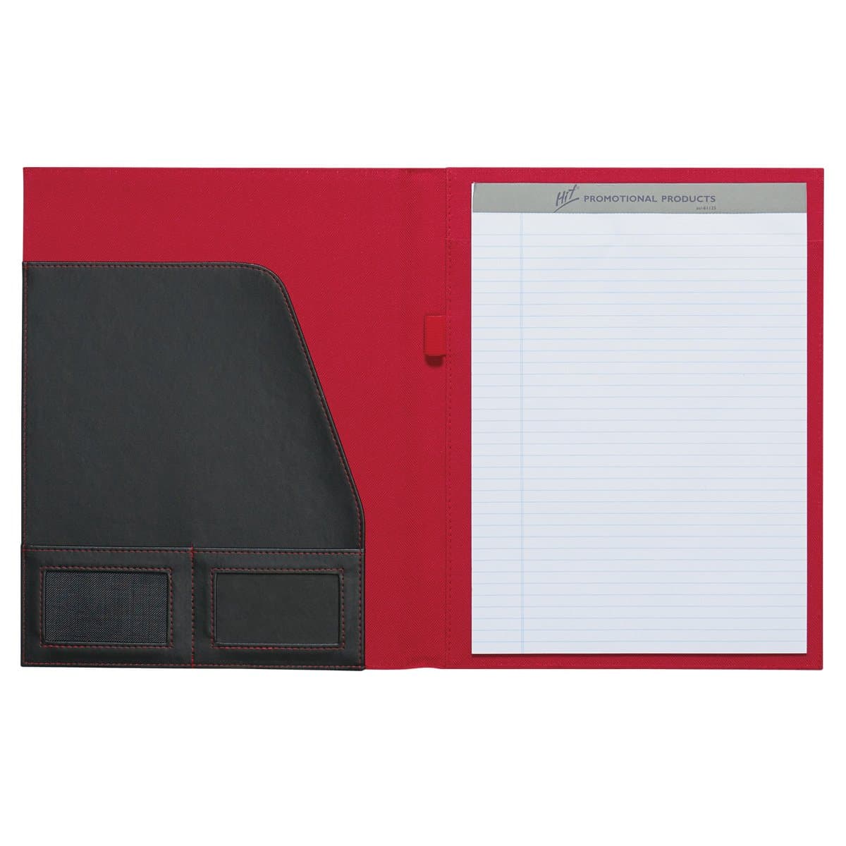 Efolio(TM) Multi Purpose Notepad Travel Portfolio (Black/Red)