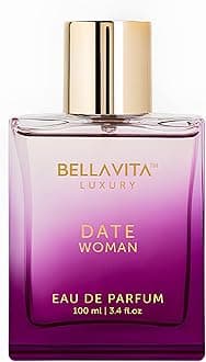 Bellavita Luxury DATE Eau de Parfum | 100 ml (3.4 fl.oz.) | Perfume for Women | Floral, Pink Pepper, Jasmine, and Moss Notes | Long Lasting Women's Day Special Fragrance
