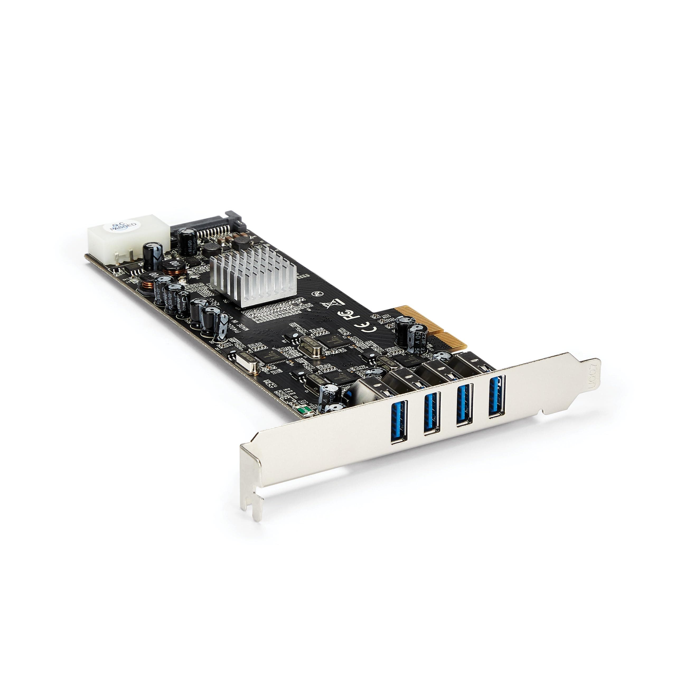 StarTech.com 4 Port USB 3.0 PCIe Card w/ 4 Dedicated 5Gbps Channels (USB 3.2 Gen 1) - UASP - SATA / LP4 Power - PCI Express Adapter Card (PEXUSB3S44V)