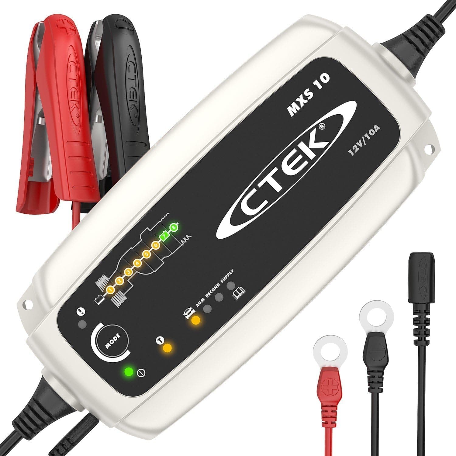 CTEK MXS 10, Battery Charger 12V For Larger Vehicle Batteries