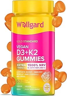– Wellgard Vitamin D3 K2 Gummies – Vitamin D3 K2 Gummies, Supports Bone Health, Immune System and Muscle Health