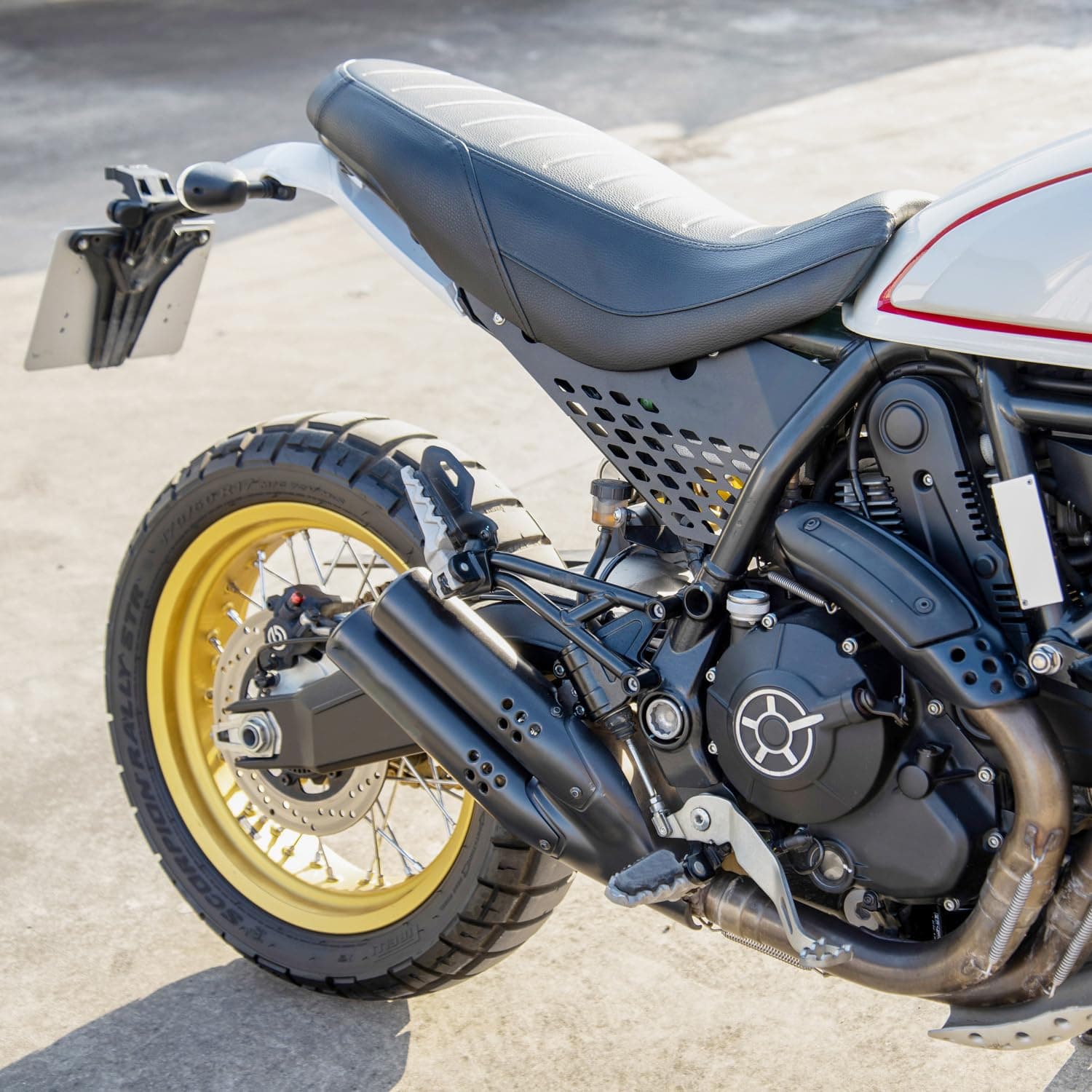 XX eCommerce Motorcycle Accessories Aluminum Side Mid frame Cover Panel Protector Guard Fairing Compatible with D-ucati Scrambler Sixty/Desert Sled/Full Throttle/Urban Enduro (Black)