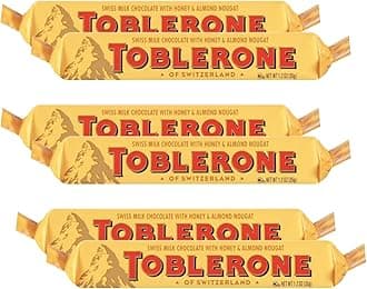 Toblerone Of Switzerland Swiss Chocolates with Honey & Almond, 6 X 35 Gram