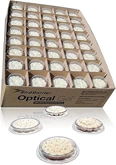 Optical Gel Bird Deterrent – 200 Pack All-Natural Bird Gel – Deters Most Species Including Pigeons, Woodpeckers, Gulls, Crows, Starlings – Ideal for Ledges, Balconies, Signs, Equipment