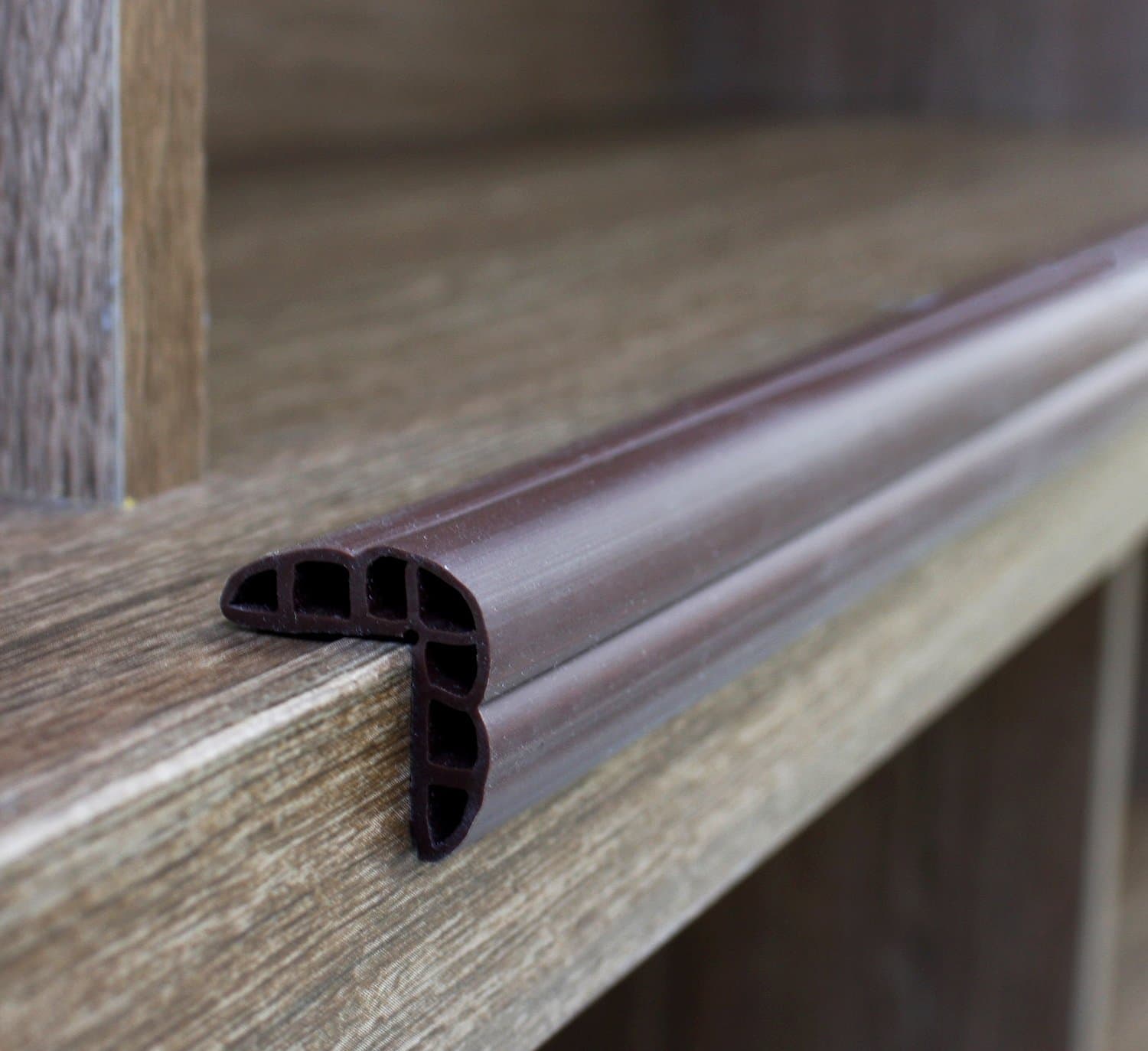 LiwooLiving PVC Baby Proofing Corner Guards (Walnut) 79 in