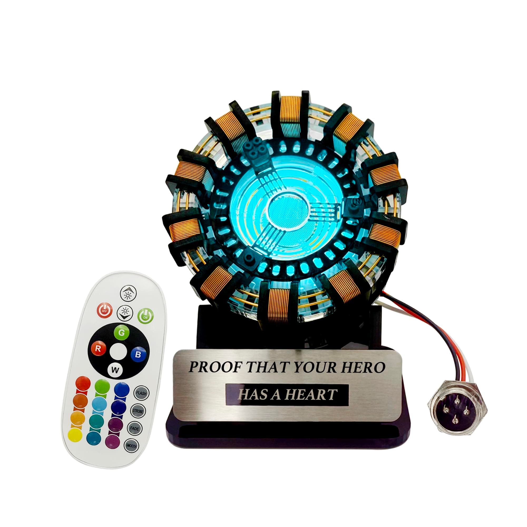 New Arc Reactor MK1 Heart Model LED Light with Remote Control, USB-Powered, Finished Product (No Assembly Required)