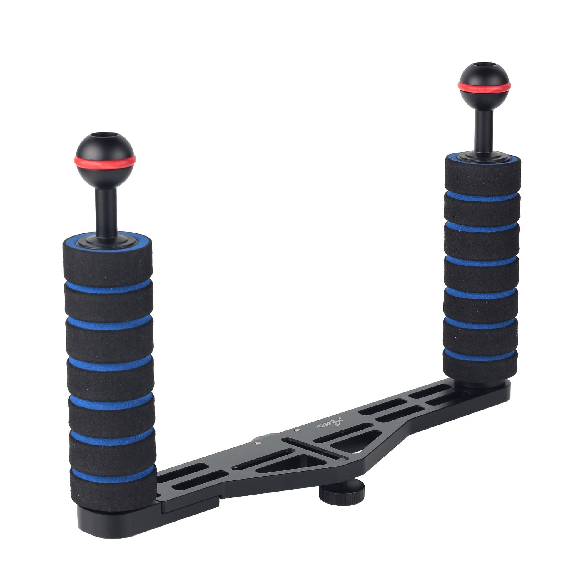 Ano Underwater Adjustable Lightweight Camera Tray with Rubber Handle Grip for Scuba Diving Video Lights Cameras and Dome Port