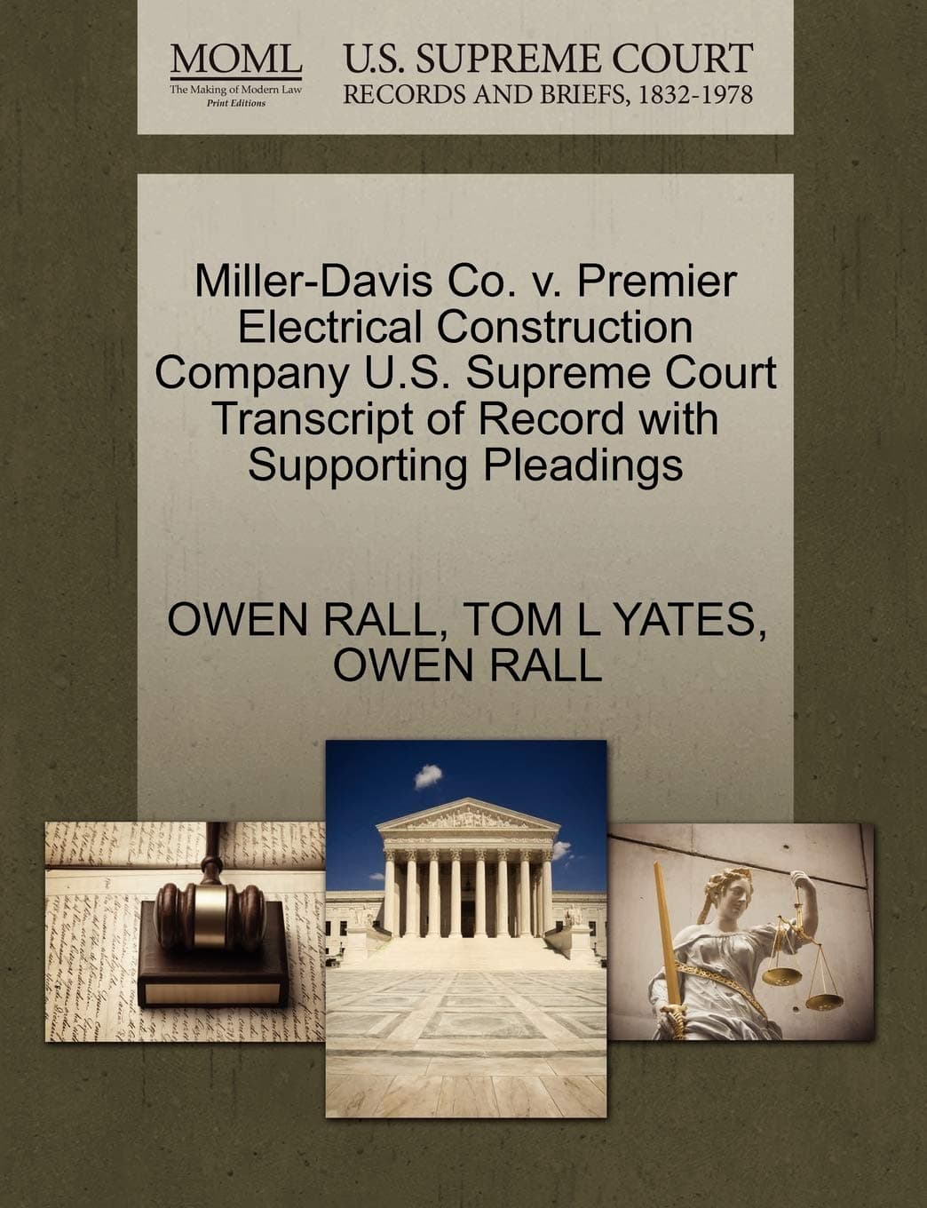 Miller-Davis Co. v. Premier Electrical Construction Company U.S. Supreme Court Transcript of Record with Supporting Pleadings