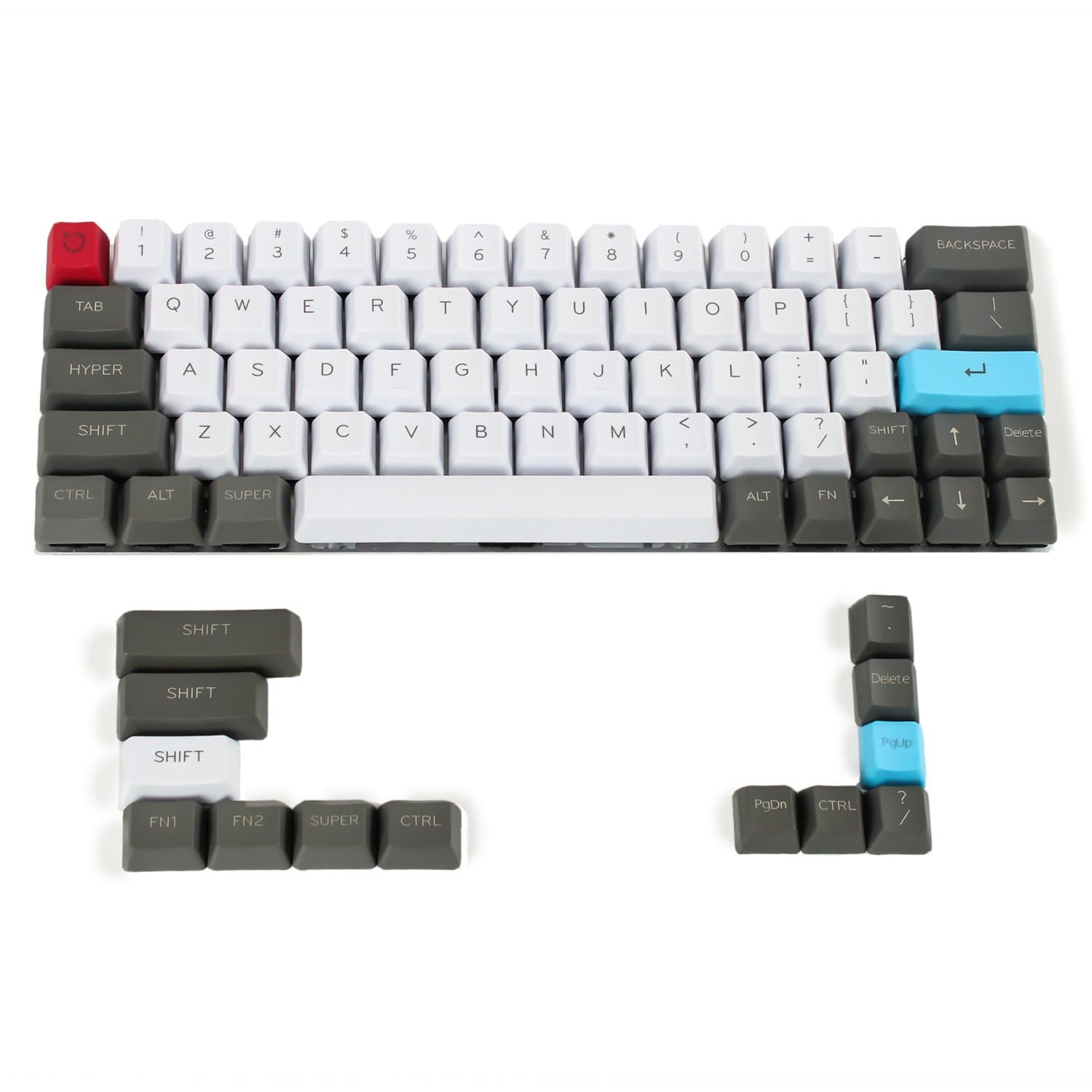 YMDK61 64 68 ANSI Custom 60% Keycaps OEM Profile Thick PBT Keycap Set for Cherry MX Mechanical Keyboard GH60 XD64 GK64 Tada68