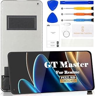 SRJTEK Incell For Realme GT Master Edition LCD Replacement Screen For Realme GT Master Edition Display RMX3363, RMX3360 Touch Digitizer (Black,No fingerprint recognition)