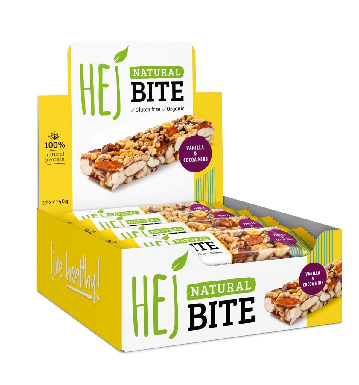 HEJ Natural Bite, Vanilla & Cocoa Nibs