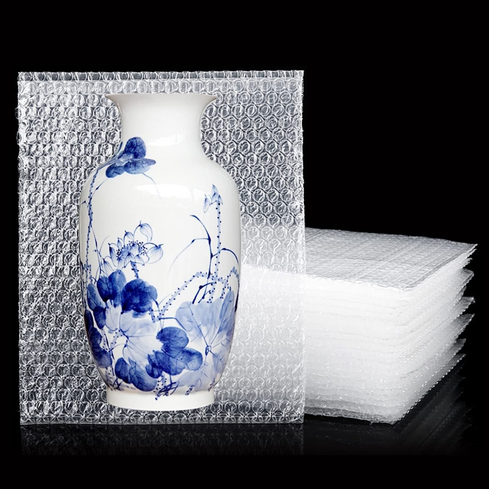 50PCS Clear Bubble Out Bag 12" x 16", Large Bubble Pouches Bags, Double Wall Shockproof Bubble Pouch Wrap Bag, Cushioning Protective Storage Bags for Moving, Shipping, Packing and Storage