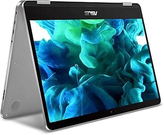 ASUS VivoBook Flip 14 14” Thin and Light 2-in-1 Laptop, 14” HD Touchscreen, Intel Quad-Core Pentium N5000 Processor, 4GB DDR4, 128GB eMMC Storage, Windows 10, TP401MA-AB21T
