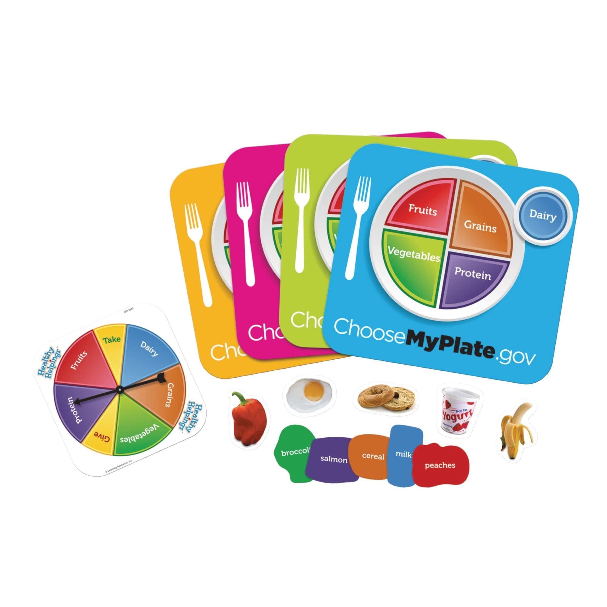 Healthy Helpings A Myplate Game, 2-4 Players, 56 Piece Set, Ages 4+
