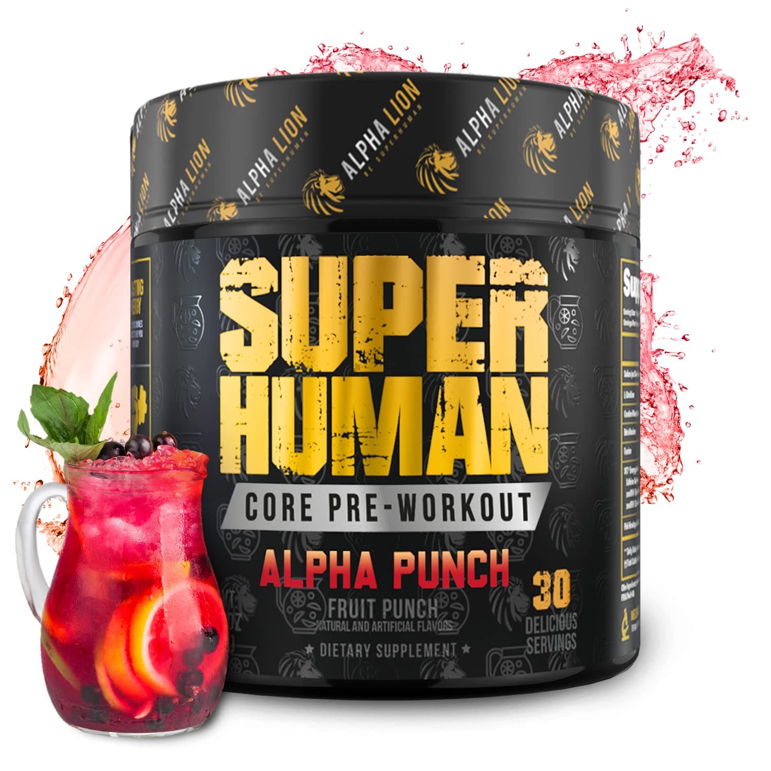 Core Pre Workout Powder with Creatine for Performance, Beta Alanine for Muscle, L-Citrulline for Pump & Tri-Source Caffeine for Sustained Energy (30 Servings, Fruit Punch Flavor)