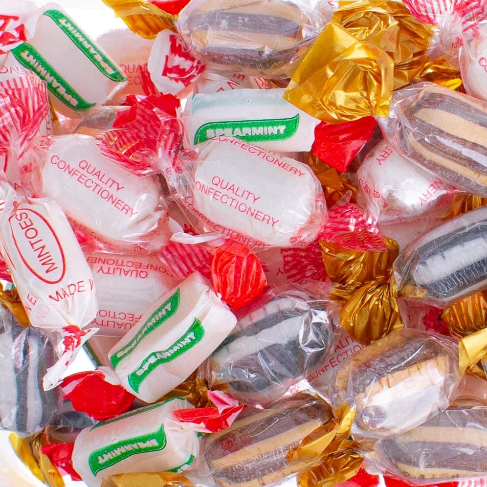 Assorted Mints - Wrapped Mint Sweets Selection - 1 Kilo Bulk Bag - 1KG - Assorted Sweet Pick and Mix for Parties, Gifts, and Sharing.