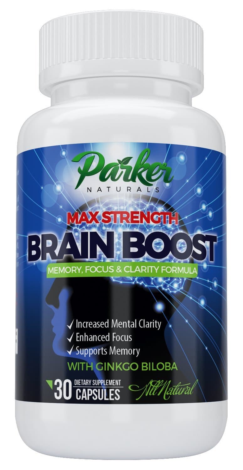 Focus Memory Clarity Brain Supplement: Nootropic Support with DMAE by Parker Naturals, Ginkgo Biloba & St. John's Wort