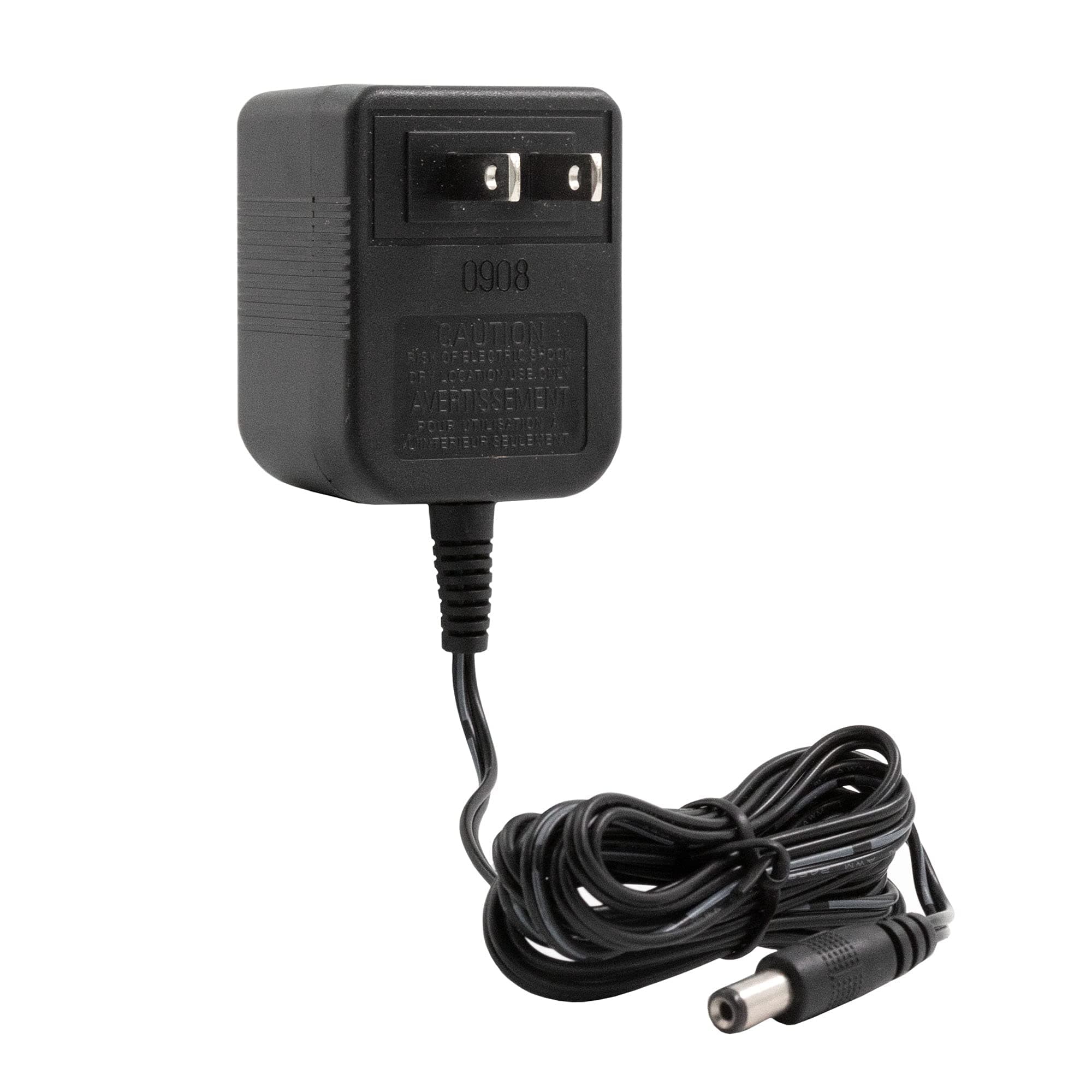 9V AC/DC 200ma Center Negative Power Adapter with 2.1mm x 5.5mm Barrel Connector for Keyboads and Guitar Multi Effect Pedals, UL Listed