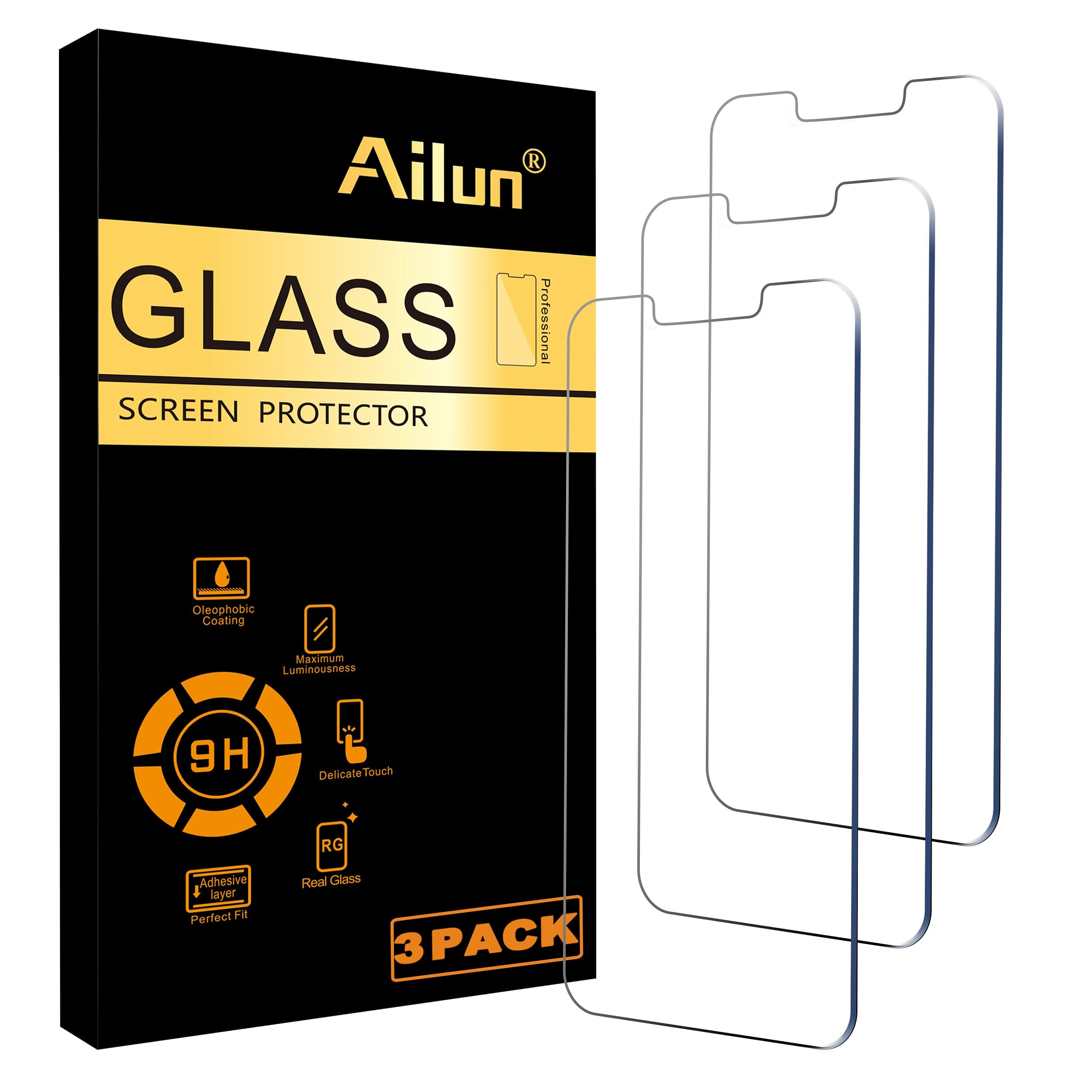 Screen Protector for iPhone 13 mini [5.4 Inch] Display 2021 3 Pack Tempered Glass