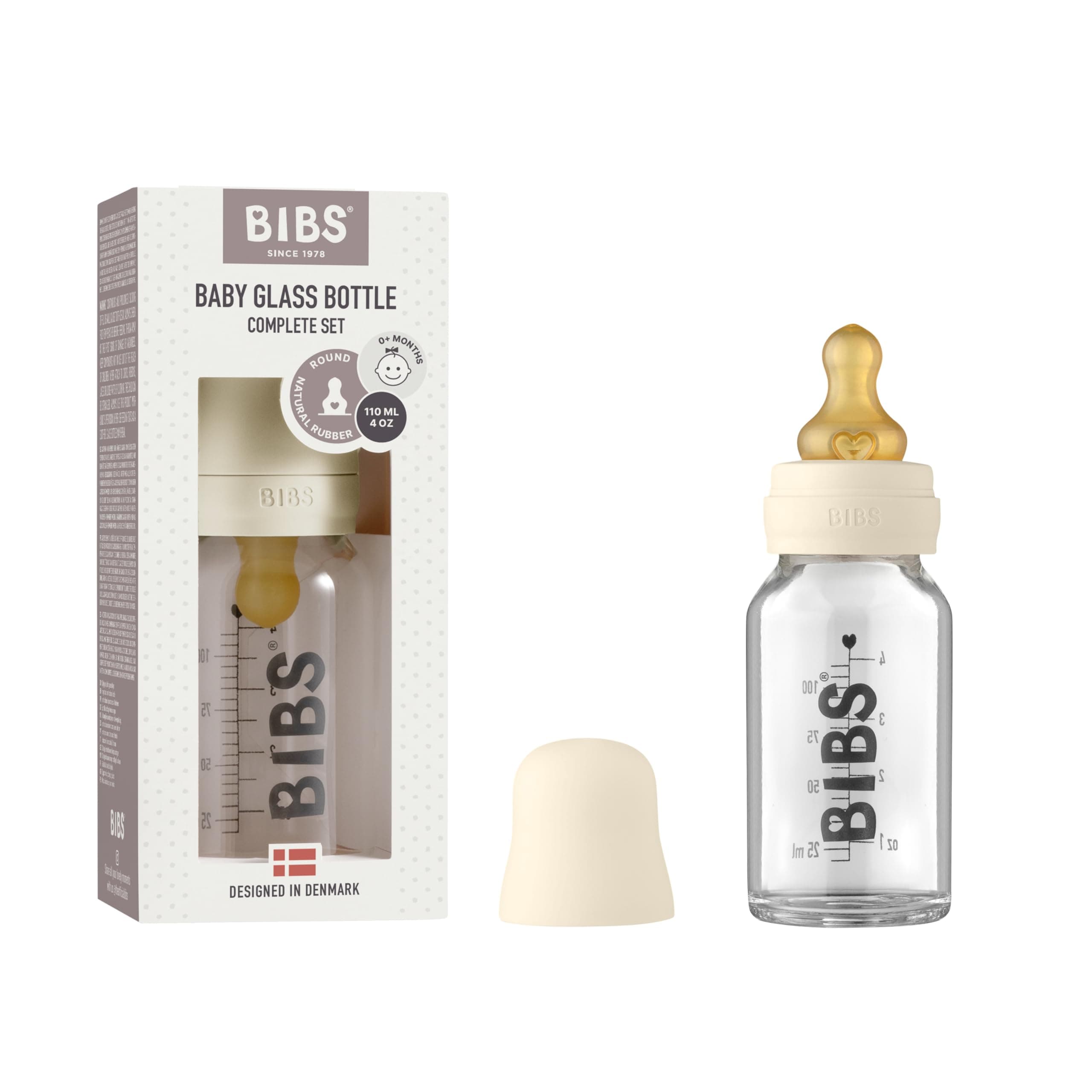 BIBS Bibs Baby Bottle 110ml Ivory