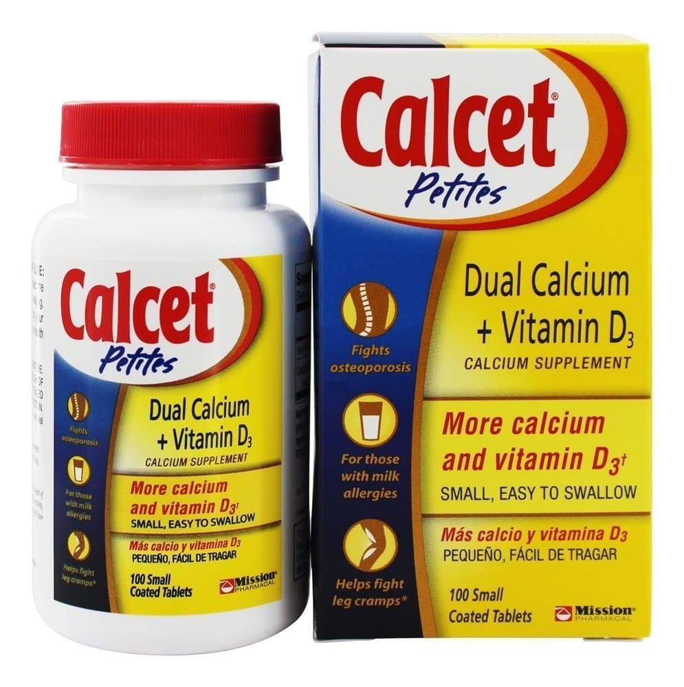 Calcet Triple Calcium Plus Vitamin D Tablets, 100 tabs by Calcet