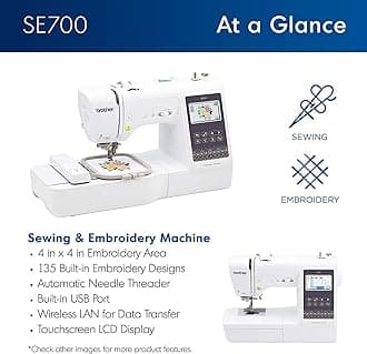 Brother SE700 Embroidery & Sewing Machine with Starter Bundle
