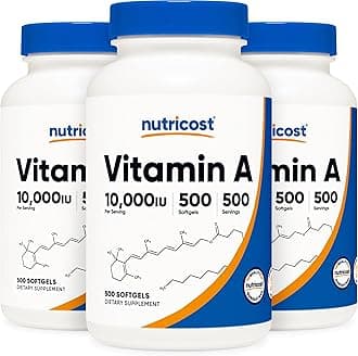 Vitamin A 10,000 IU, 500 Softgels (3 Bottles)