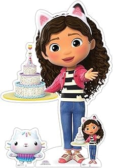 Star Cutouts SC4316 Gabby with Cake Gabby's Dollhouse Star Mini Cardboard Cut Out- Small