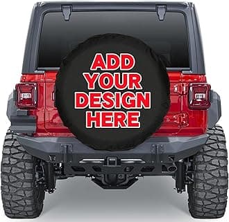 Custom Spare Tire Cover Personalized Wheel Tires Cover Protectors Add Your Photo Text Logo,Waterproof Universal Durable Tire Protector for Jeep Wrangler Trailer Rv SUV Travel Camper All Vehicle（16in）