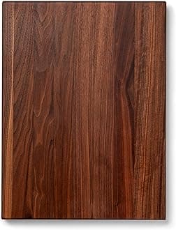 R-Board Series Rectangular Wooden Walnut Cutting Board 20”x15” – 1.5” Thick, 12-lb Reversible Butcher Block with Edge-Grain & Finger Grips – Made in the USA