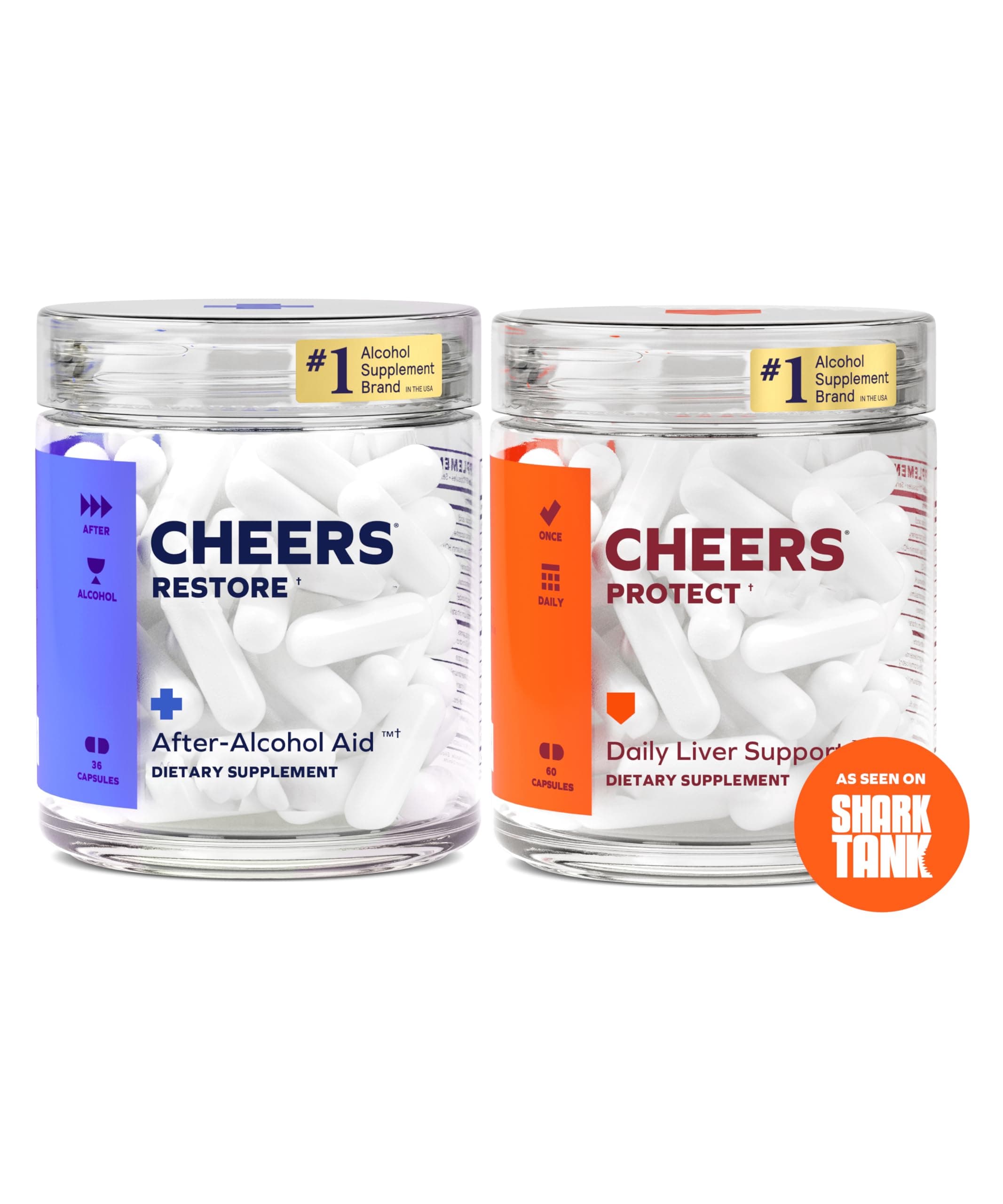Restore & Cheers Protect Combo (Single) - Liver Support Supplements - Combo for Liver Health & Liver Detox - Contains Milk Thistle Extract and Dihydromyricetin (DHM)