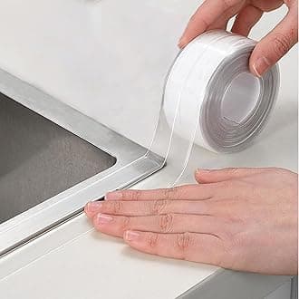 Traditional Caulking Replacement, Toilet Sealer Around Toilet Base - Waterproof Self Adhesive Caulk Tape for Bathroom, Bathtub, Floor Wall Edge Protector