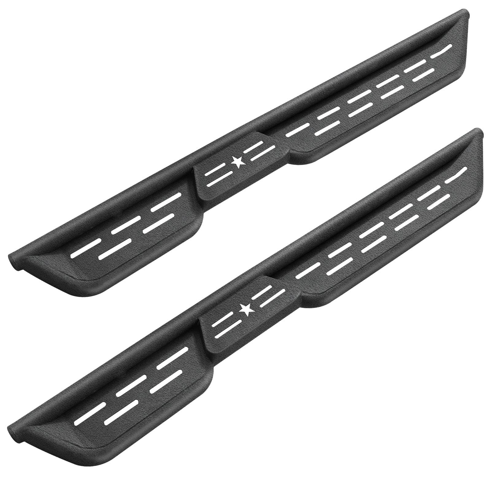 Drop Down Running Boards Compatible with 2021 2022 2023 2024 Ford Bronco 4 Door SUV (not for Bronco Sport),Dual-Stage Textured Black Powder, 3-Stair Design Nerf Bars Side Step.
