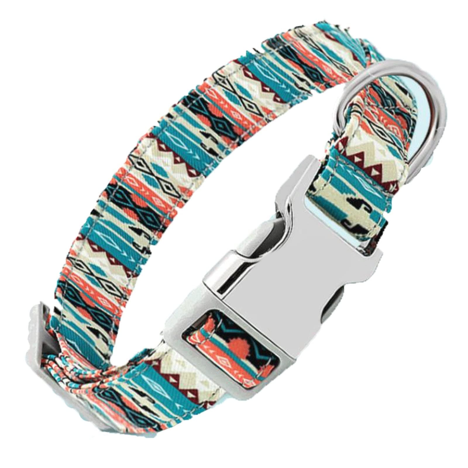 VENBER Puppy collars Personalized Small Medium Large Dog Cat Collar Custom Engraved Name ID Adjustable Nylon Puppy Collars Pug Dogs Collars