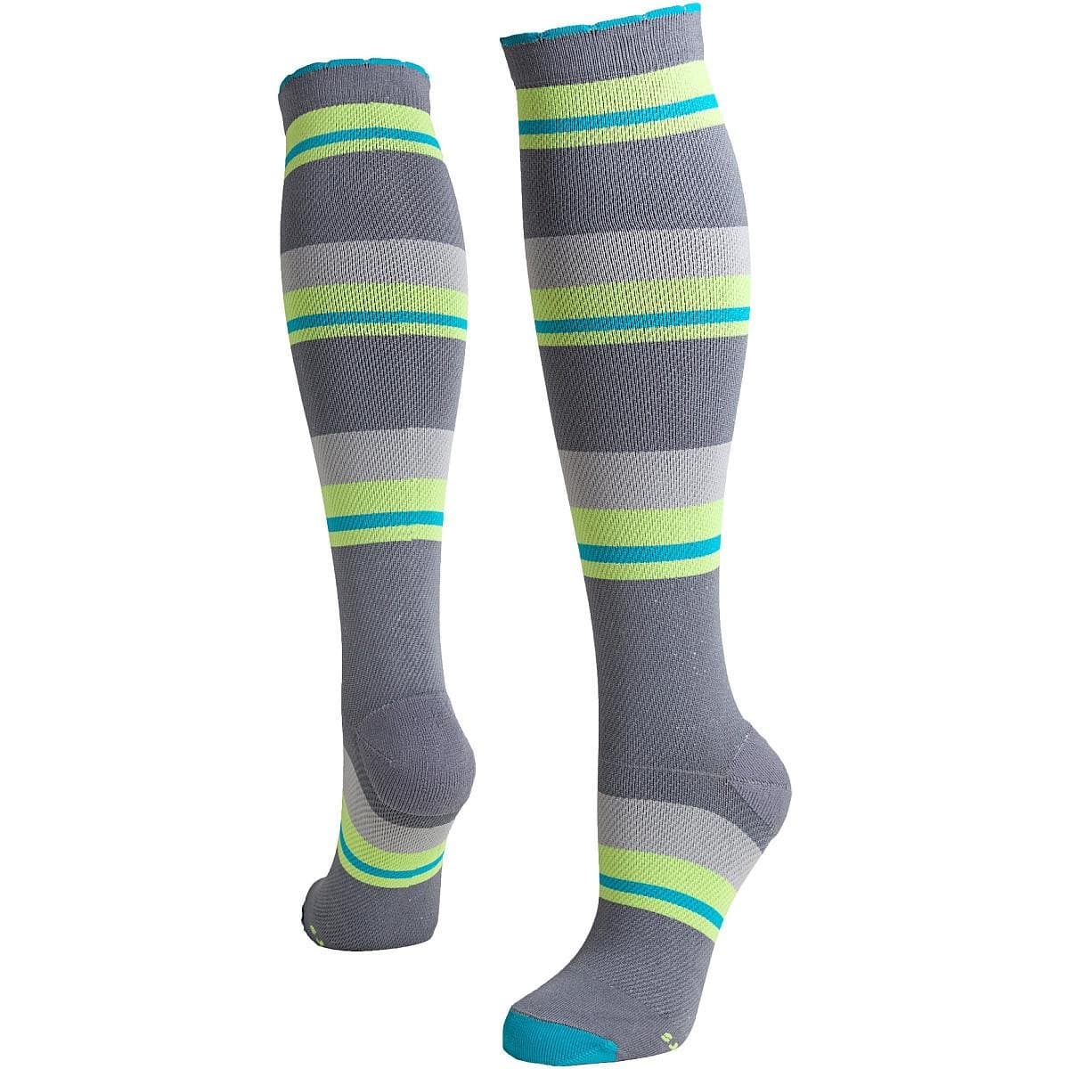 Lily Trotters Athletic Compression Socks, Knee High Support, 15-20mmHG, Elite Sport Totally Tubular, Black, S/M