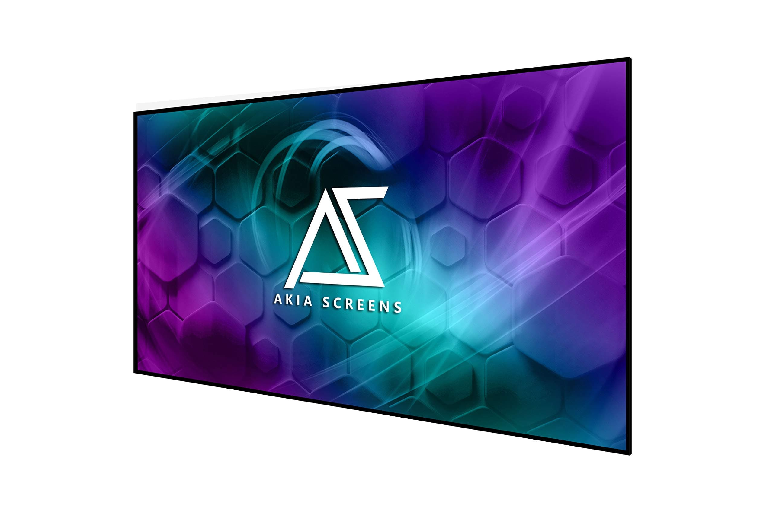 Akia Screens 100 Inch Edge Free Fixed Frame Projector Screen 16:9 – CineWhite UHD-B 1.3 Gain – 8K 4K Ultra HD 3D Ready – Indoor Home Theater Wall Mount Screen AK-NB100H1