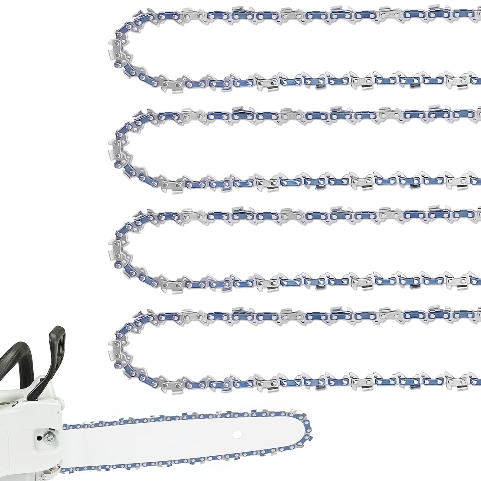 4 Pack 16 Inch Chainsaw Chain for Stihl MS 170, MS 180 C - 3/8" LP Pitch, 043'' Gauge, 55 Drive Links